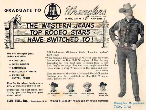 Реклама джинсов Wrangler